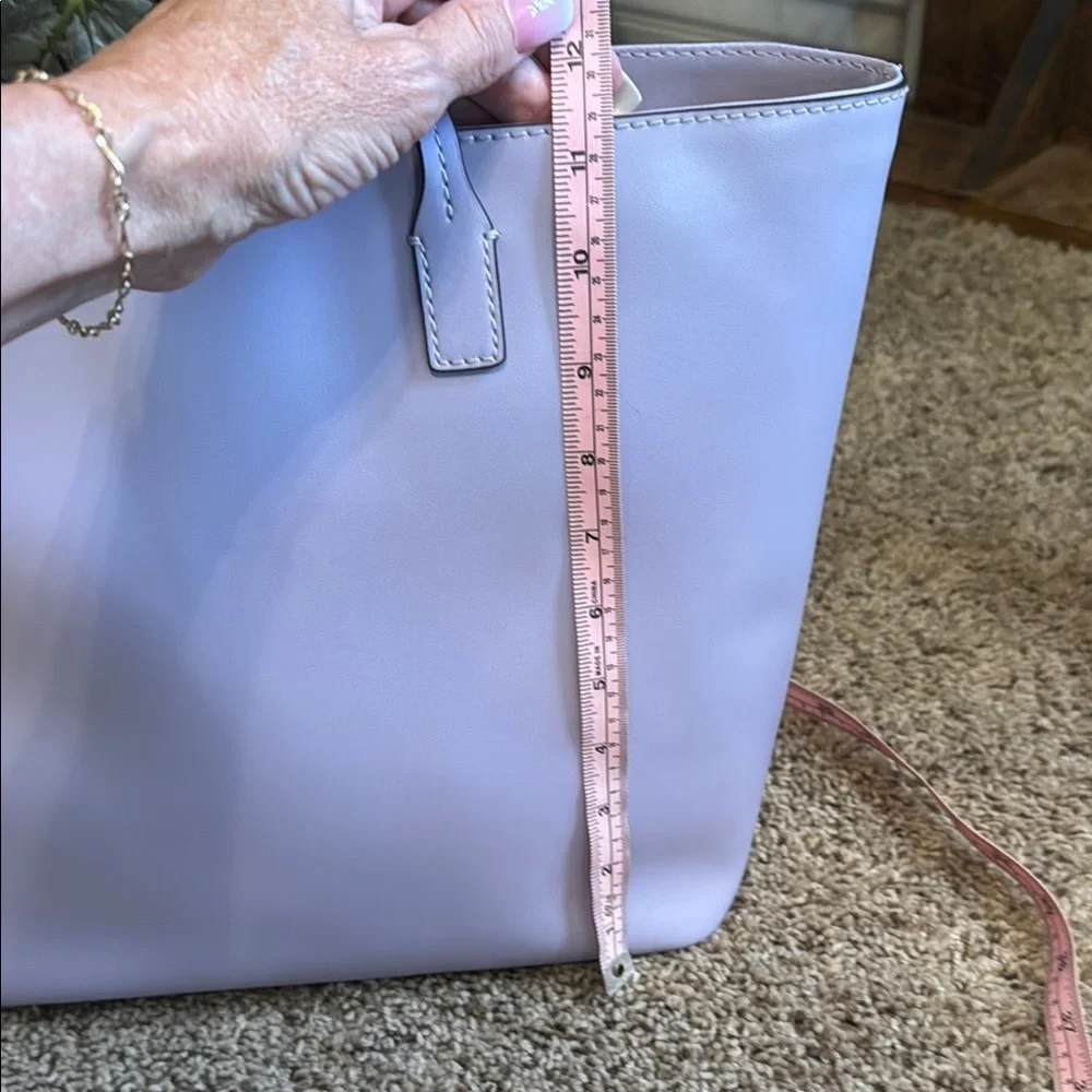 kate spade Lilac Leather Tote with Gold Logo